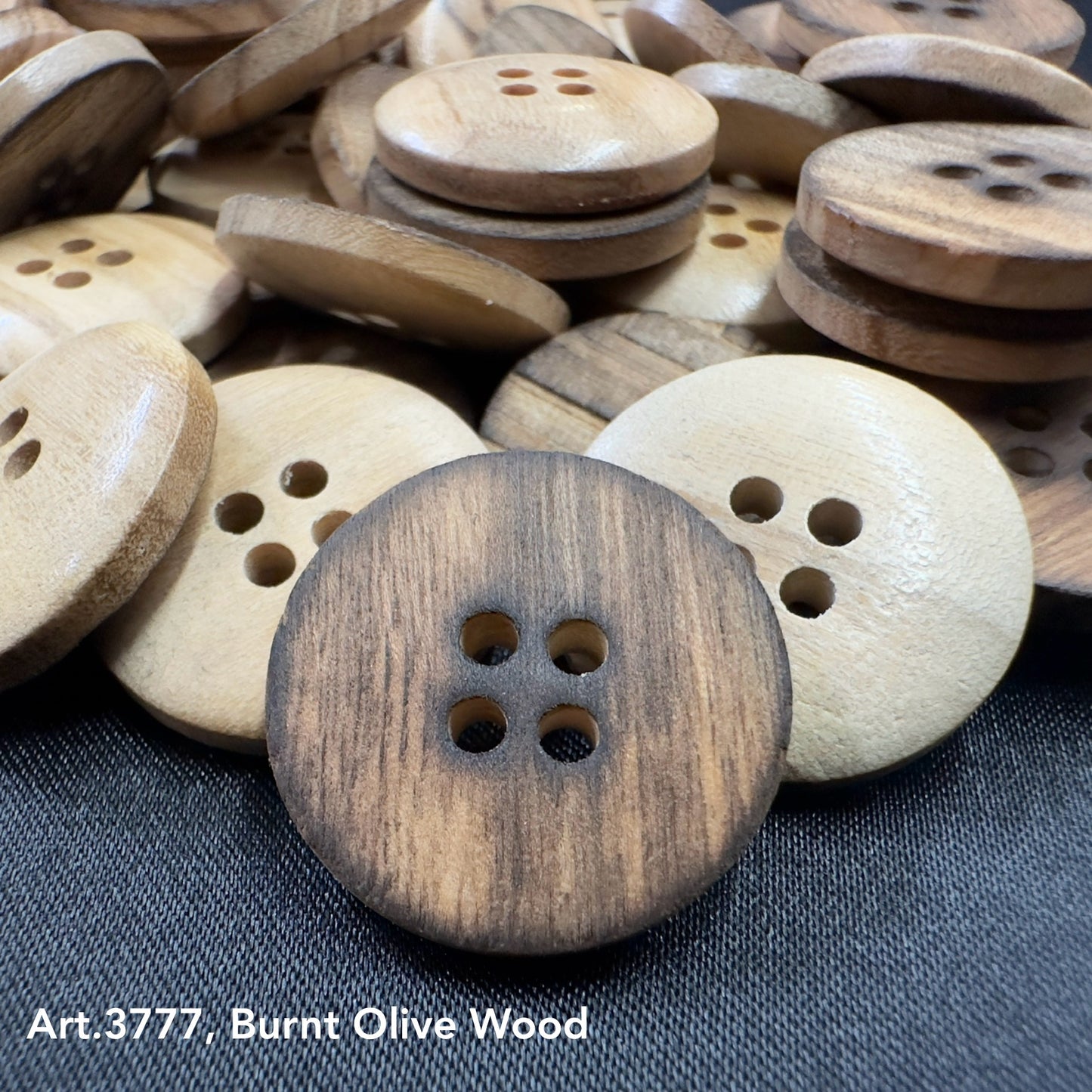 Art. 3777, Burnt Olivewood - Buttonology Inc.