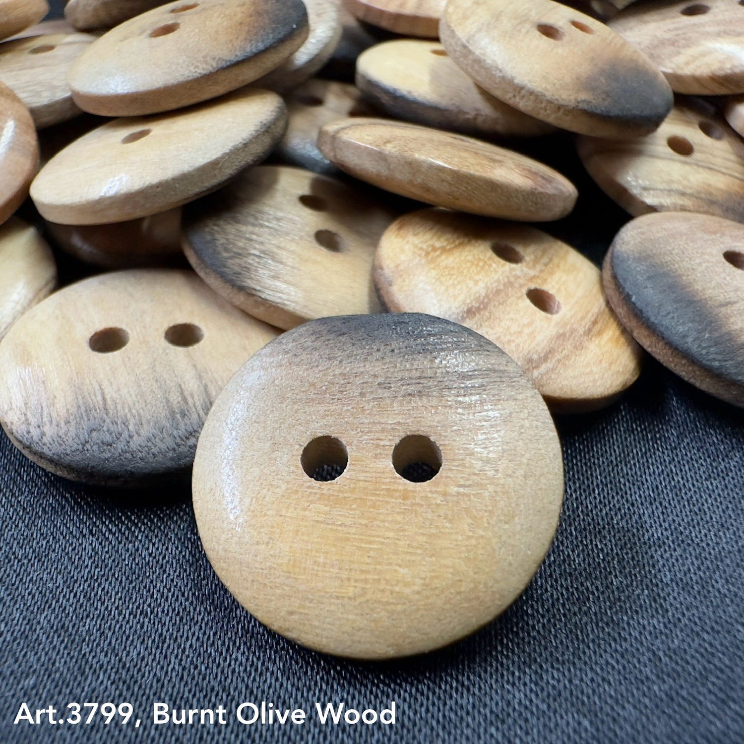 Art. 3799, Burnt Olivewood - Buttonology Inc.