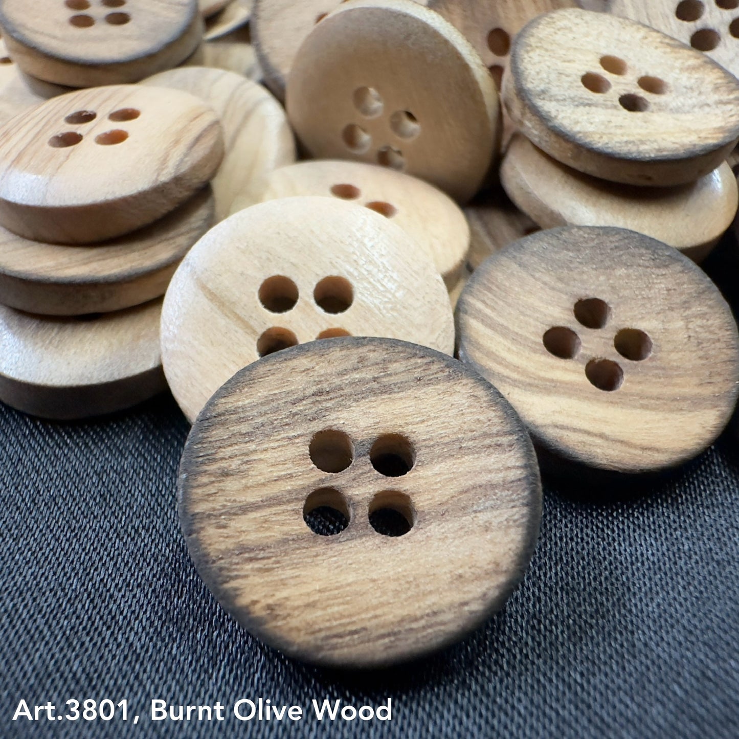 Art. 3801, Burnt Olivewood - Buttonology Inc.