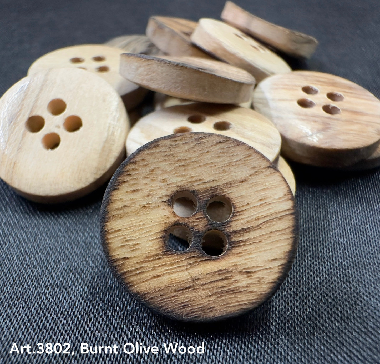 Art. 3802, Burnt Olivewood - Buttonology Inc.